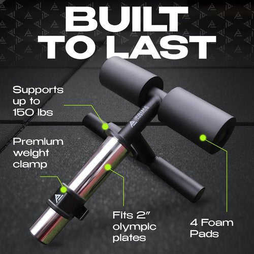 Premium Tib Bar Calf Workout Equipment - Anterior Tibialis Trainer Tibia Dorsi Calf Raise Machine - Tibialis Bar Knees Over Toes Equipment for Calves/Shins/Ankles, Fits 2" Olympic Weight Plates