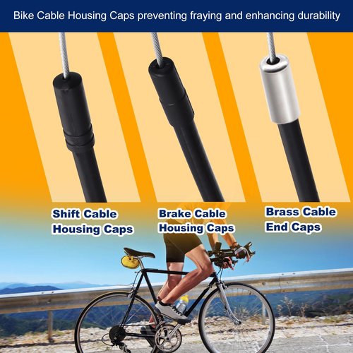 weideer Bicycle Brake Cable,Shift Cable,Bike Cable Housing Kit, Bike Brake Cable,Bicycle Transmission Line for Mountain Road Bike Repair