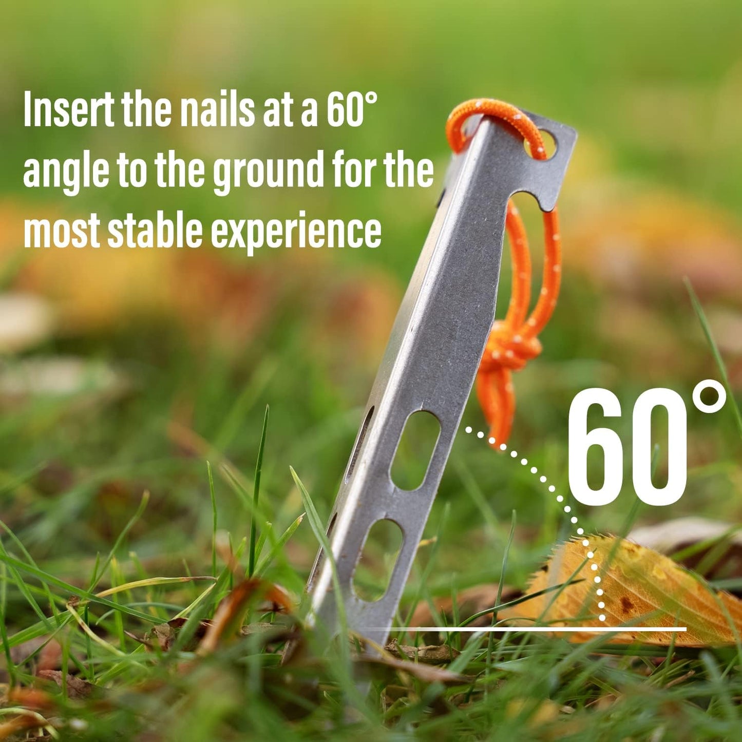TiTo 6 Pack Titanium Tent Stakes 10X10X160mm V-Shaped Windproof Tent Nail Pegs with Carrying Pouch for Camping, Hiking, Gardening and Canopy (Silver,10X160mm)