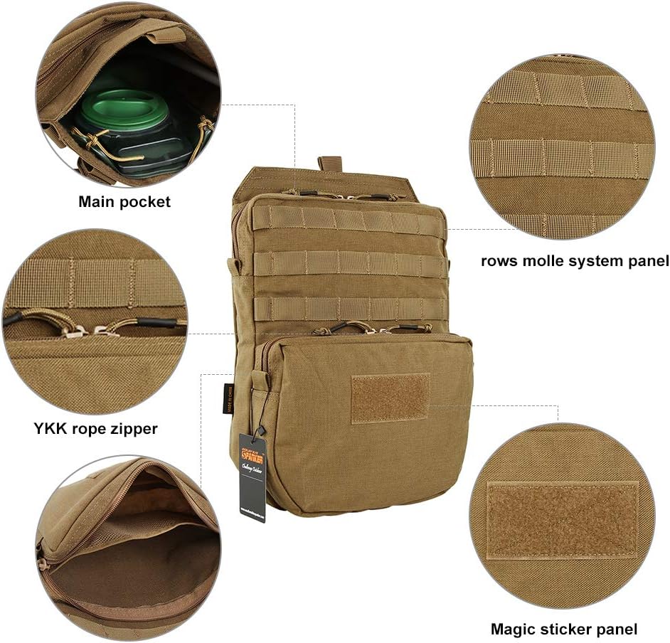 EXCELLENT ELITE SPANKER Tactical MOLLE Hydration Pack for 3L Hydration Water Bladder Molle Vest Accessory
