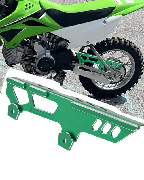NACORE KLX110 Chain Guard CNC Chain Protector Cover for KLX110 2002-2023, KLX110L 2010-2023 Dirt Bike, Green