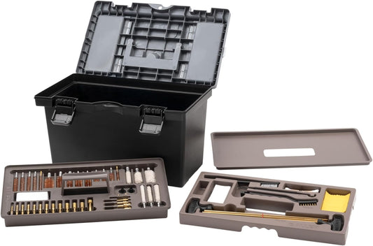 Allen Company Universal Gun Cleaning Kit & Tool Box - Rifle, Shotgun & Handgun Gun Cleaner Kit - 65-Piece - Gun Accessories for Men and Women - Cleaning Kit Gun Case - Black