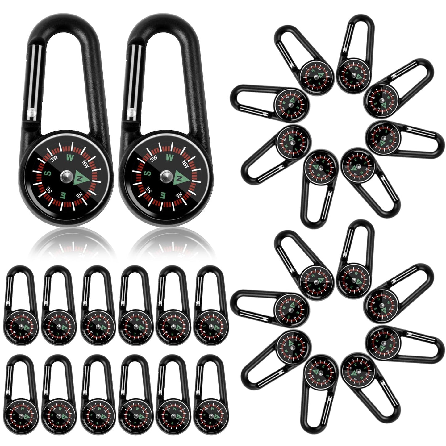30 Pcs Mini Compass Keychain for Kids Bulk, Small Pocket Magnetic Compass Survival Hiking for Outdoor Survival Camping Party Backpacking Accessory (30)