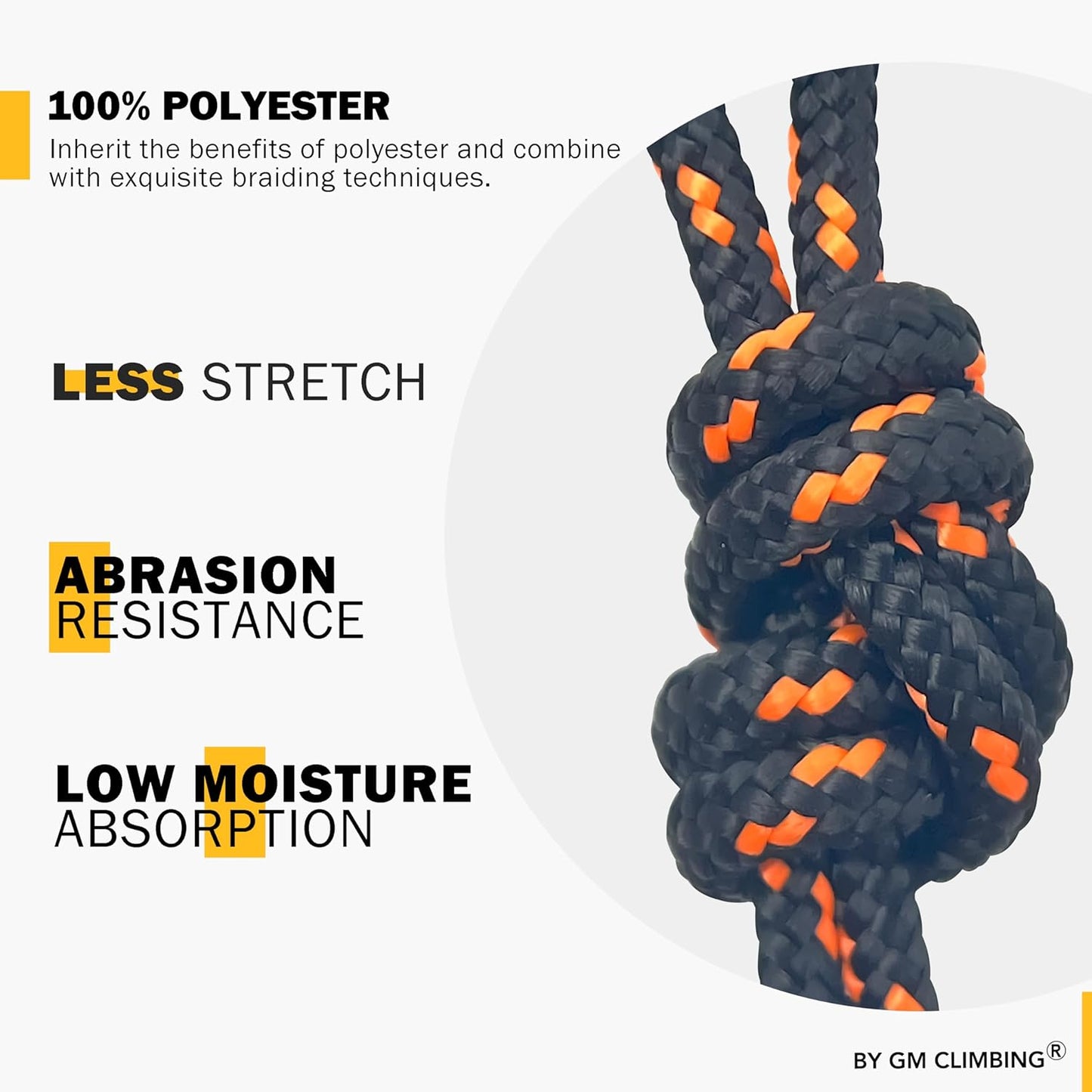 GM CLIMBING Green 3mm Accessory Cord 400LBS Double Braided Durable Pull Cord Tent Tarp Hammock Guyline for Rigging Backpacking Survival Mountaineering 100Ft Roll