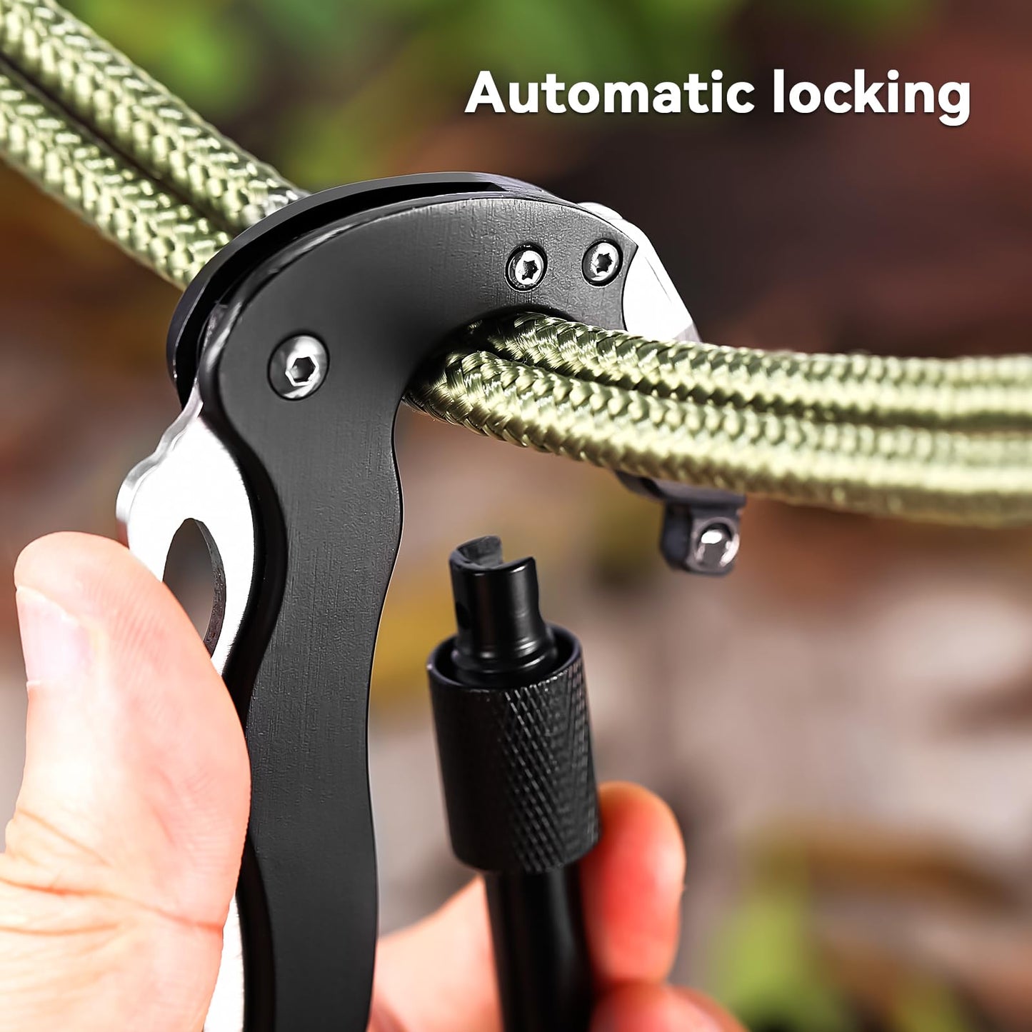 Multitool Keychain Carabiner Clips - Durable,Lightweight Aluminum Alloy Locking Carabiner for Hiking, Camping, Keychains, Dog Leashes, Hammocks,Multi Tool EDC Gear with Bottle Opener
