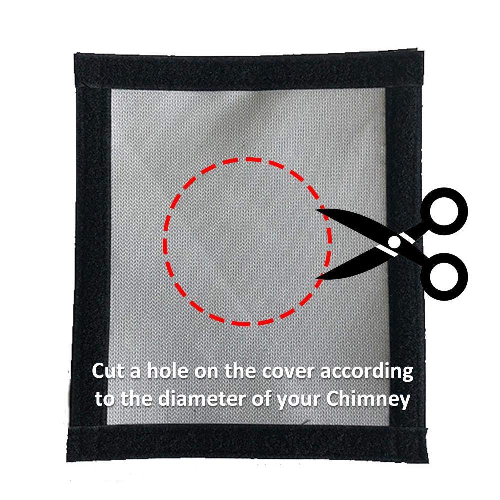 ILLITAN HotTent Stove Jack 9 X 7.8 Inch Flame-Retardant Firewood Stove Furnace Pipe Fireproof Anti-Scald