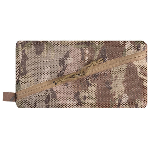 AOTUMUT Tactical Mesh Pouch Insert, Modular Utility Admin Pockets Travel Organizer EDC Zipper Pouch 6X12,12X12