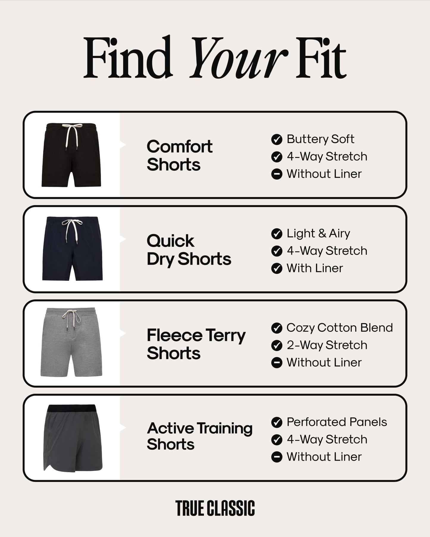 True Classic Novelty Mens Shorts – Gym Shorts for Men, Quick Dry Mens Athletic Short & Sweat Short for Workout and Running, 7.5" Quick Dry, Pack of 1, Black, L