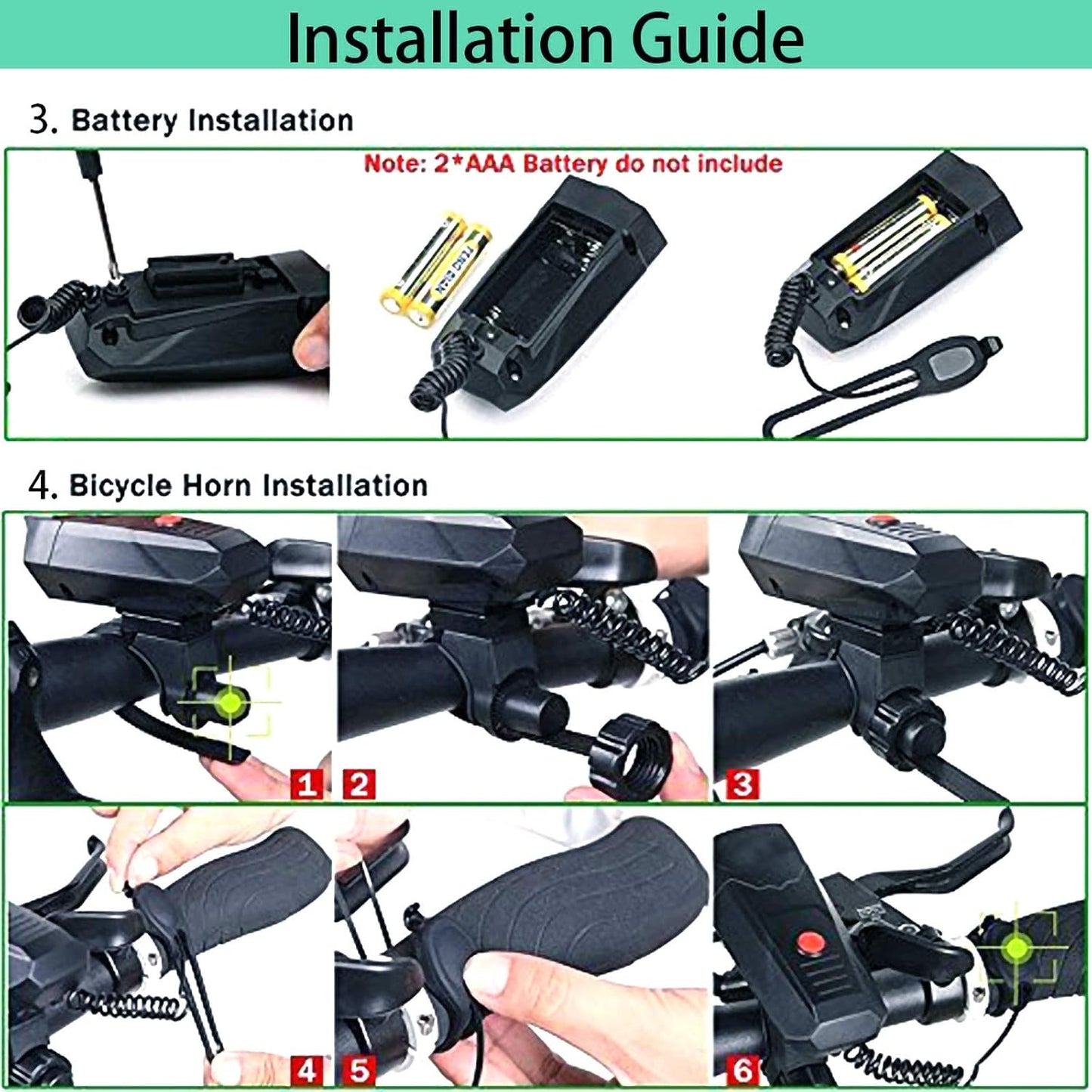 120dB Bike Horn Alarm - 5 Sound Modes, Loud Electric Bicycle Bell for Kids/Adults, Universal Handlebar Mount