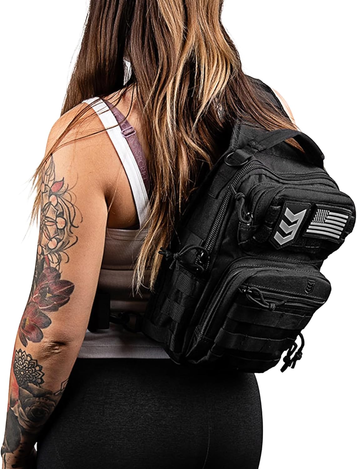 3VGEAR Posse EDC Sling Pack, 7L - MOLLE Compatible, Ambidextrous Strap - Rugged 600D Polyester Small Tactical Bag