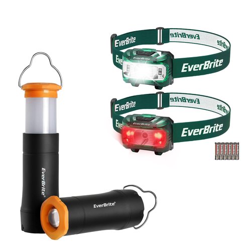 EverBrite 2-in-1 Mini Lanterns and 2 Pack Headlamp