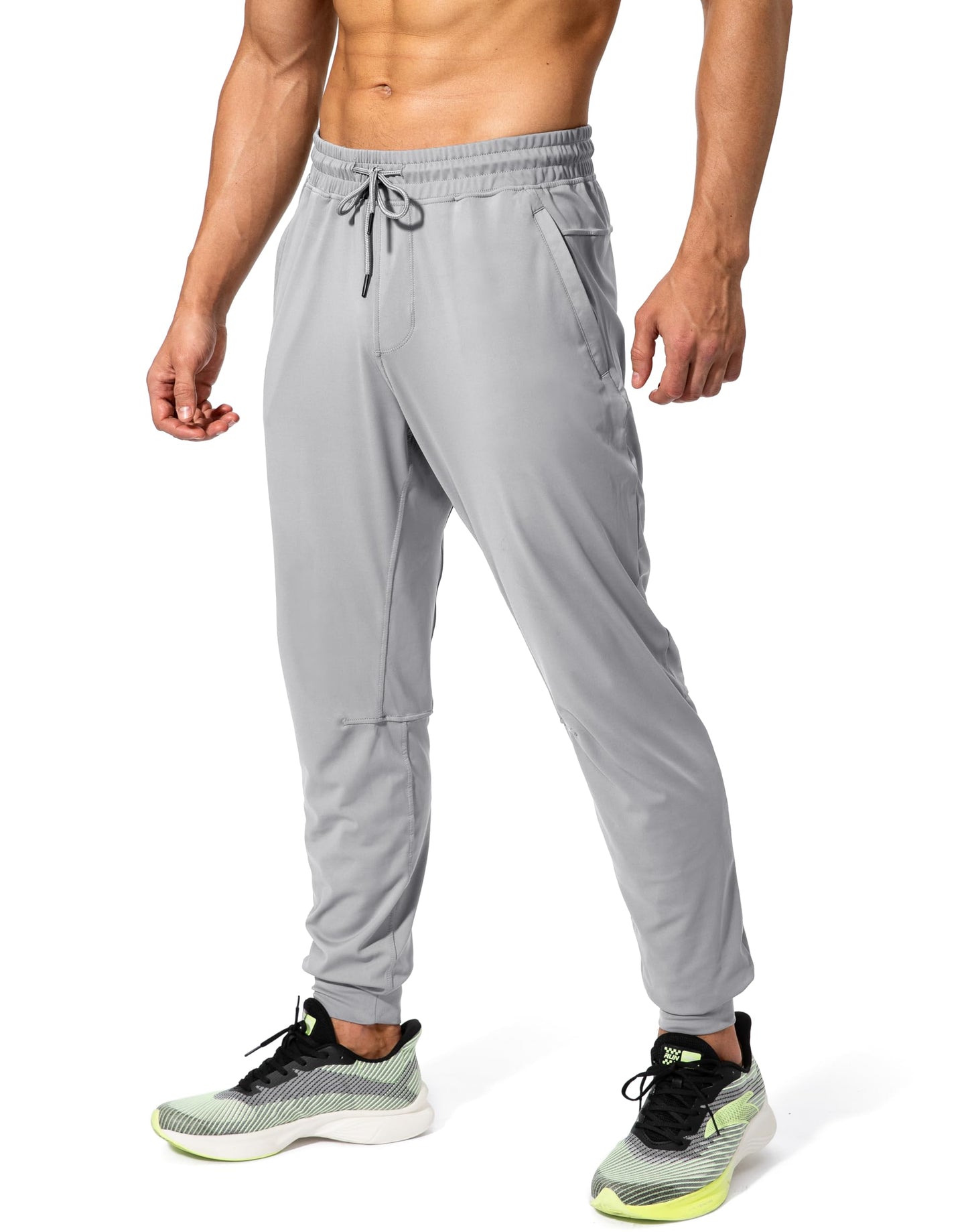 G Gradual Men's Sweatpants with Zipper Pockets Athletic Pants Traning Track Pants Joggers for Men Soccer, Running, Workout(Silver Drop,XXL)