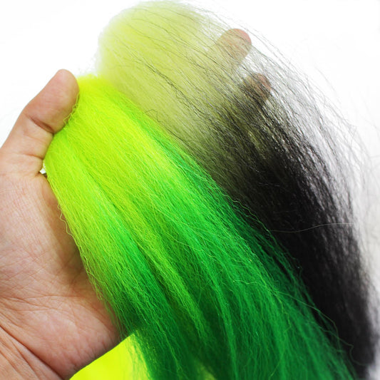 Tigofly 12 Colors Double Color Synthetic Fiber Large Hank Super Hair Bucktail Jigs Lure Making Streamers Fly Tying Materials