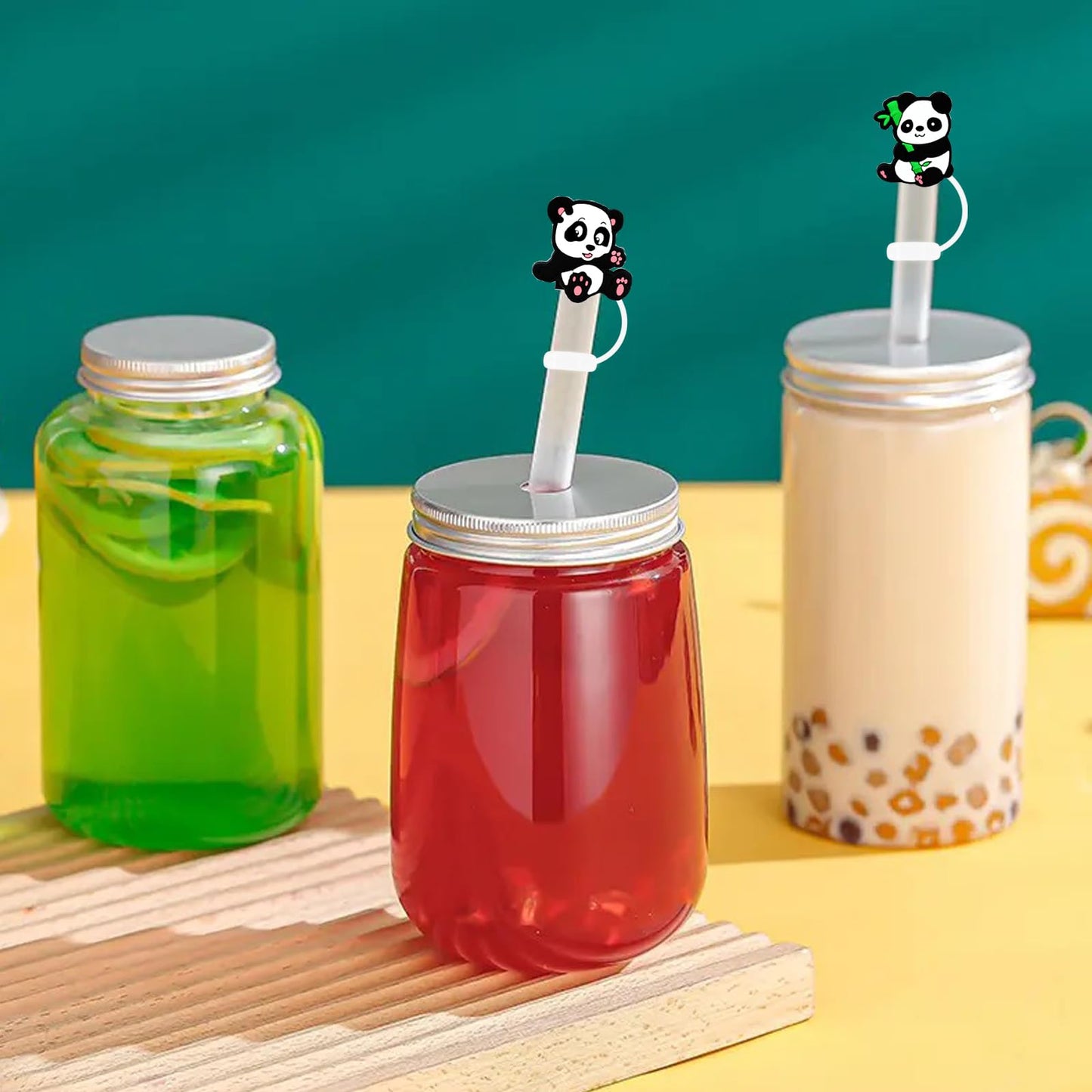 8 Packs Straw Cover Cap for Stanley Cup, Silicone Straw Topper Compatible with 30&40 Oz Tumbler with Handle, 10mm Reusable Straws Tips Lids, White