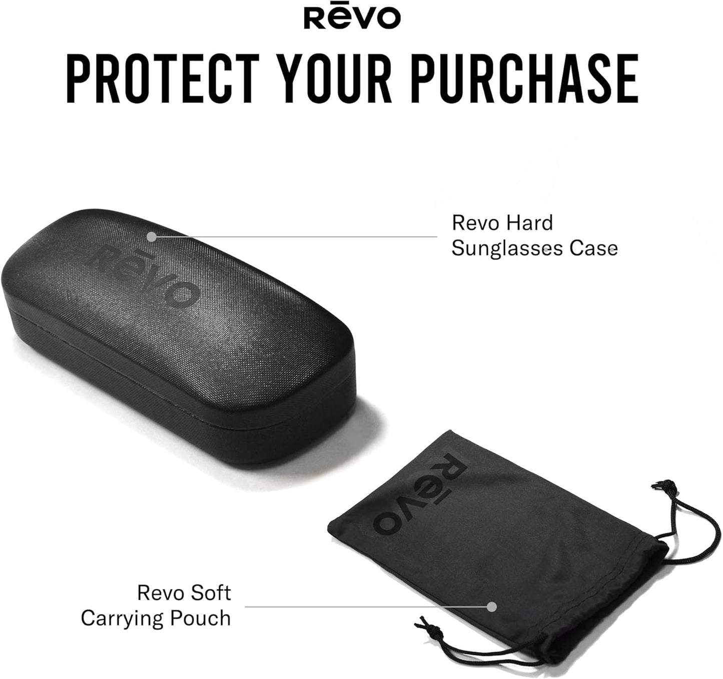 Revo Sunglasses Harness: Polarized Lens with Rectangle Sport Wrap Frame