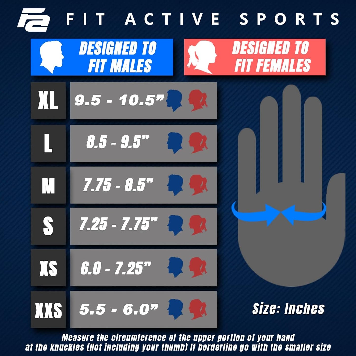 Fit Active Sports RX2 Weight Lifting Workout Gloves with Built-in Wrist Wraps - Gym Gloves with Wrist Support Durable Non-Slip Palm Padding to Avoid Calluses - for Men & Women