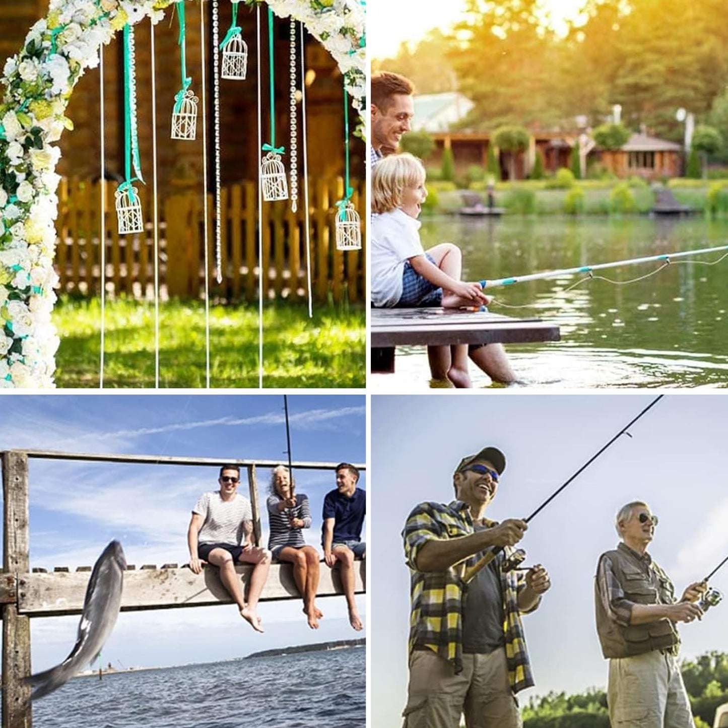 Aruicheng 480 Yards Clear Fishing Line Braided Fishing Wire Abrasion Fish String Fish Line Fish Wire Nylon String for Hanging Christmas Decoration Balloon Garland Crafts