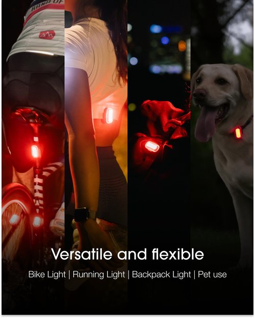 Lumos Firefly Mini Clip & Go Set, Running Lights, LED Rechargeable Safety Lights, Custom Brightness & Flash Pattern, Reflective Gear for Running, Jogging, Hiking, Camping