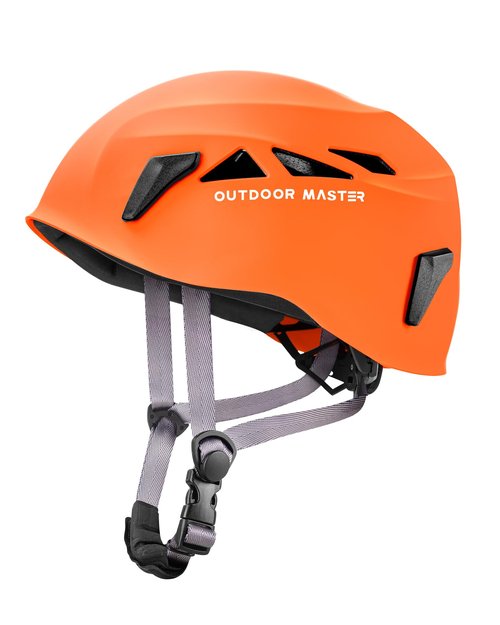 OutdoorMaster Climbing Helmet Rock Rescue Helmet Adjustable Lightweight Mountaineering Hiking Caving Helmet Adults Work Safety Helmet