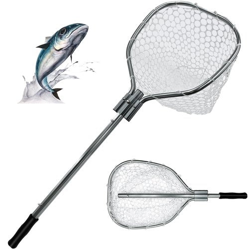 SIWRDTG Floating Lightweight Fishing Net with Telescopic Pole Handle ...