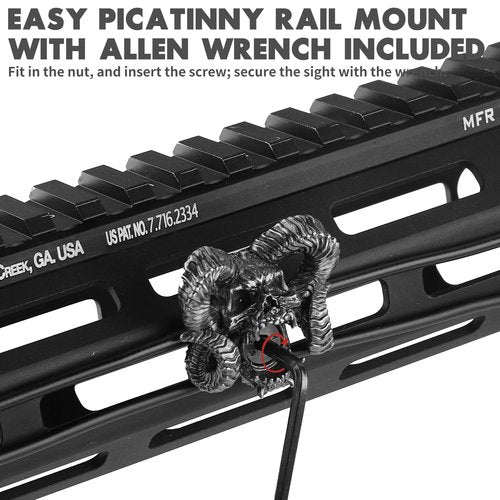 ZBULAR Devil-Horn-G2 Pressure Switch Cable Guides Decorations That Make Your AR-Look Cool Compatible with M-LOK System, Flashlight Laser Wire Management Clips Cable Clips are Used to Route and Secure