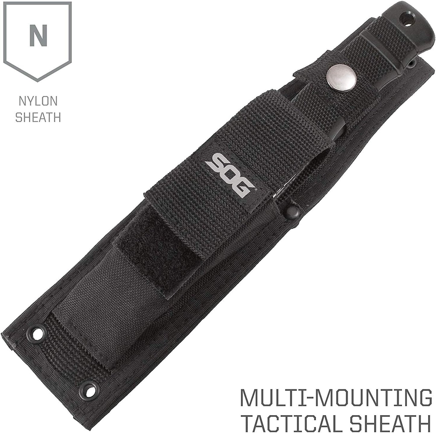 SOG Seal Pup Elite Tactical Fixed Blade- Survival and Hunting Knife with Sheath, 4.75 Inch Combat Knife Blade (E37T-K)