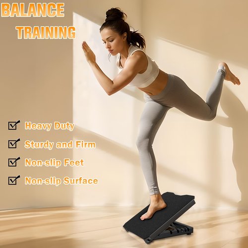 Naitesen Metal Slant Board Calf Stretcher for Squat 600lbs Weight Capacity Adjustable Incline Balance Board for Relieving Plantar Fasciitis Achilles Tendonitis Muscle Injuries Home Gym or Commercial