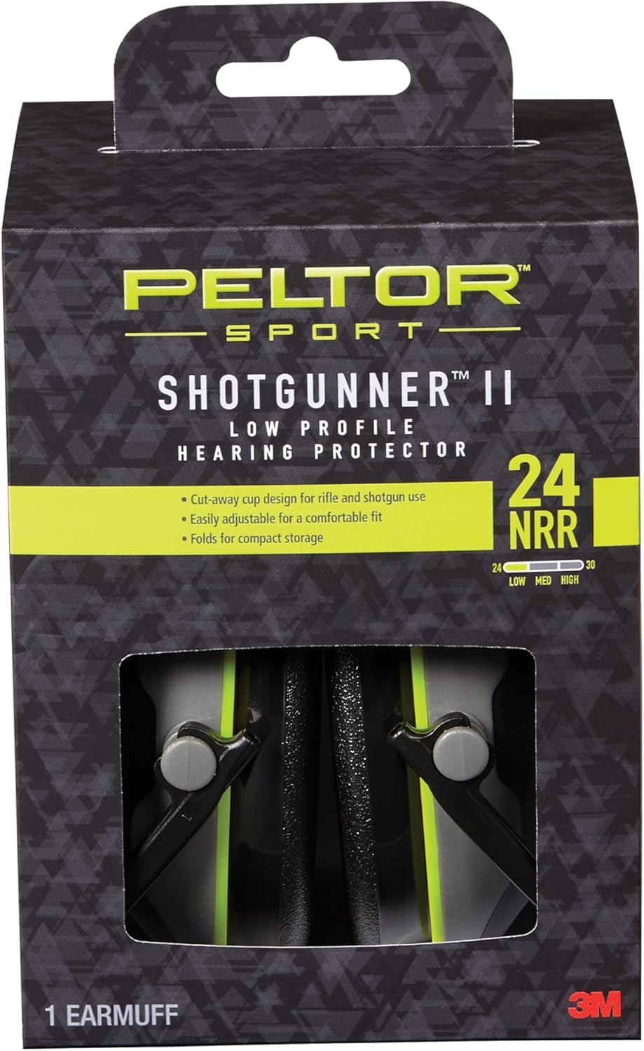 Peltor Sport Ultimate Hearing Protector, Noise Reduction Rating (NRR) 30 dB, Lightweight Design For Comfort & Extended Wear, Peltor Sport's Highest Noise Reducing Ear Muffs, Black/Grey (97042-PEL-6C)