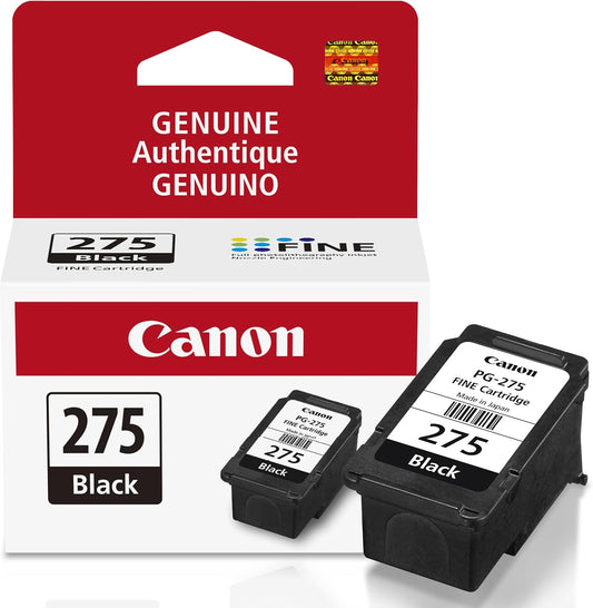 Canon PG-275 Genuine Black Ink Cartridge, Compatible with TS3520/3522, TR4720/4722, TS3720/3722
