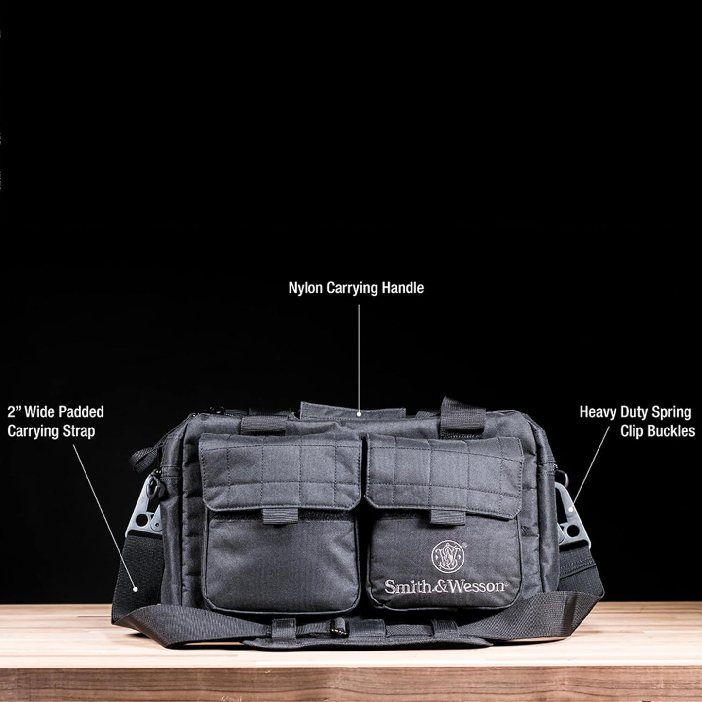 SMITH & WESSON S&W and M&P Tactical Range Bags with Weather Resistant Material for Shooting, Range, Storage and Transport