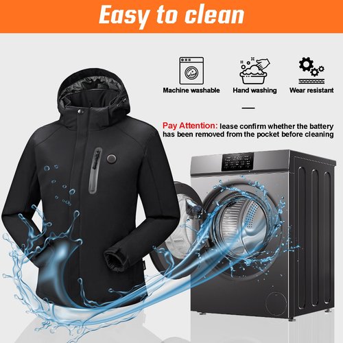 Norwell Women and Girls Heated Jacket Hood with Battery Pack, Women Hand Warmer with Pocket Winter Warm Heated Jackets(XXL)