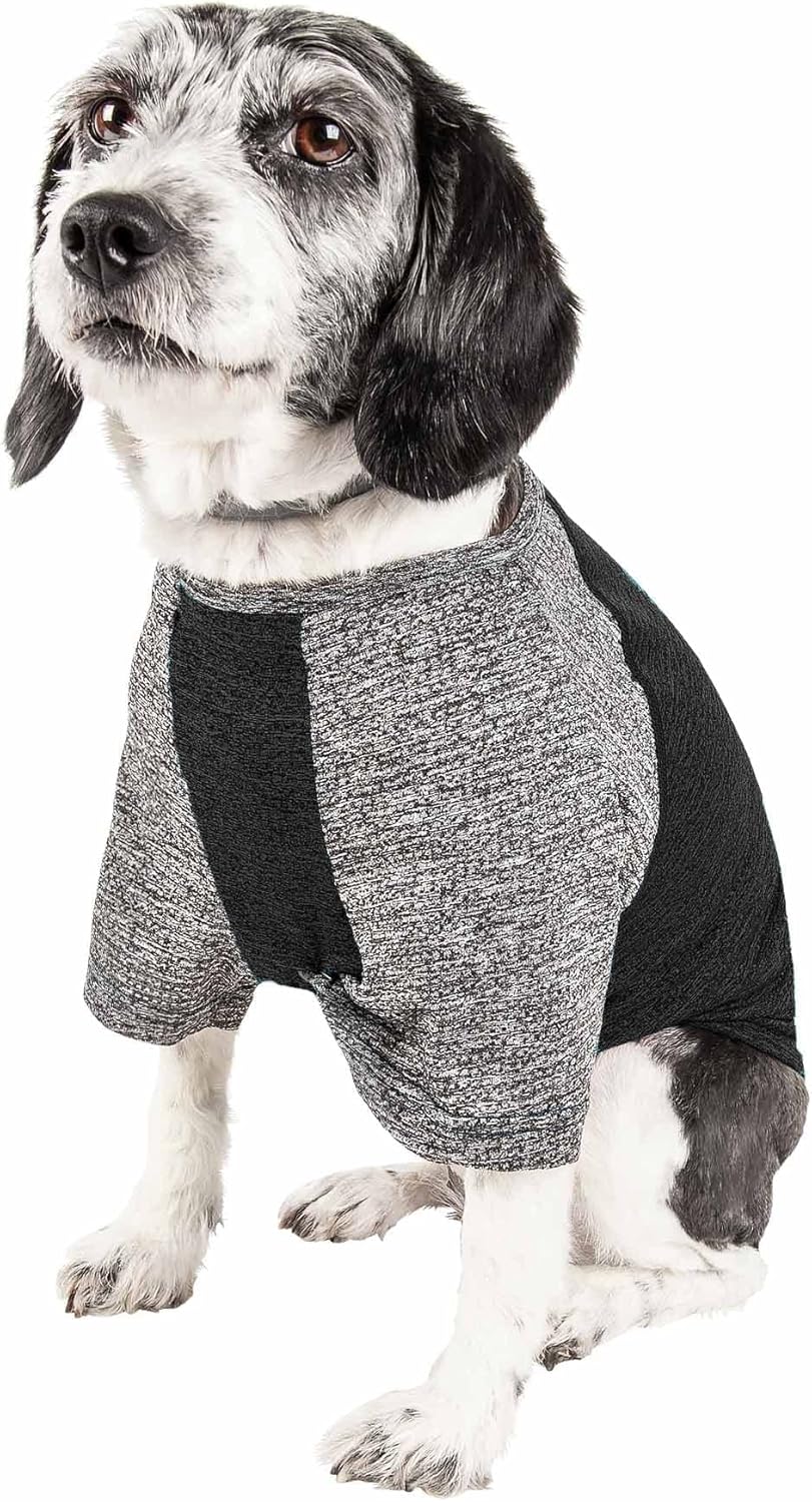 Pet Life ® Active 'Hybreed' 4-Way Stretch Two-Toned Performance Dog T-Shirt X-Large