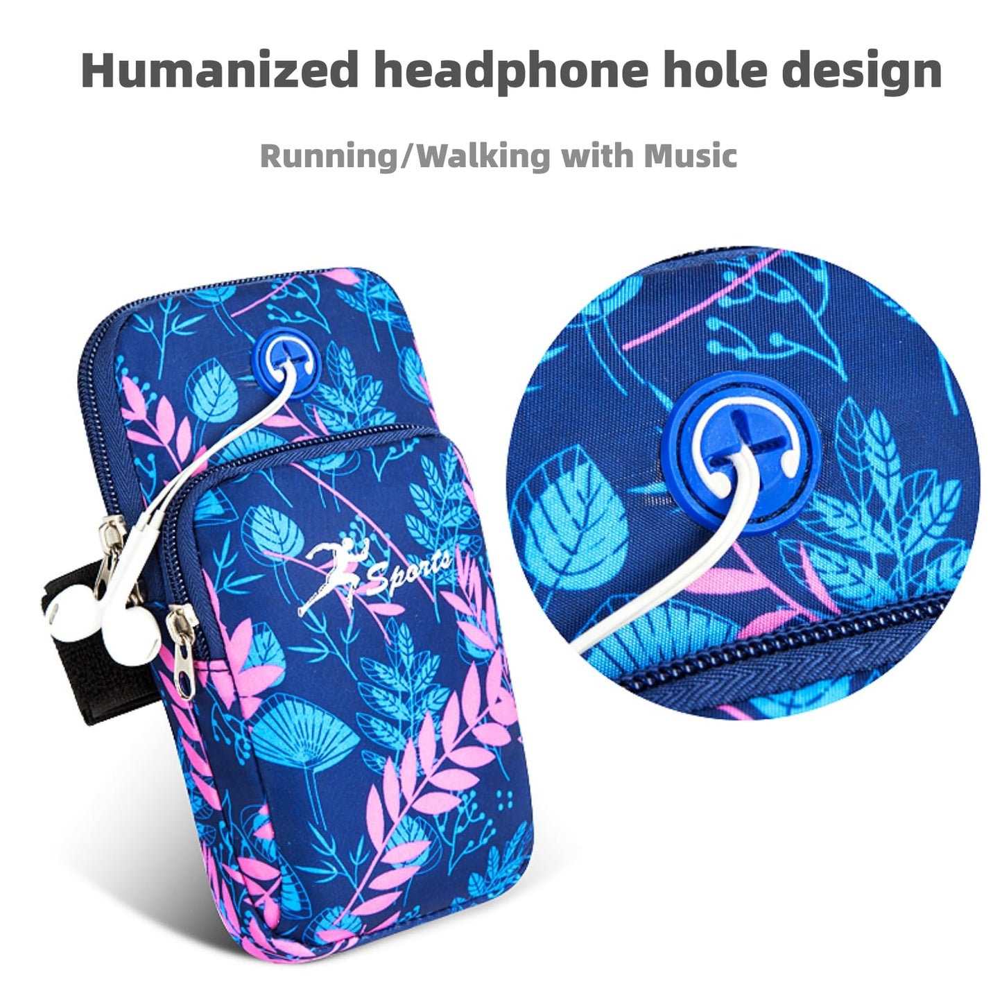NELboNs Water Bottle Pouch Compatible with Stanley 18-40oz Tumblers Zipper Flamingo Pattern Pouch Bag for Gym Running Walking Armband to Hold Cellphone,Keys,Earphones,Chapstick or Cards,Purple/Large