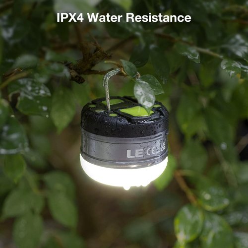 LE LED Camping Lantern Rechargeable, 310LM, 5 Light Modes, Power Bank, Waterproof, Mini Flashlight with Magnetic Base for Hurricane Emergency, Outdoor, Hiking, Home and Car