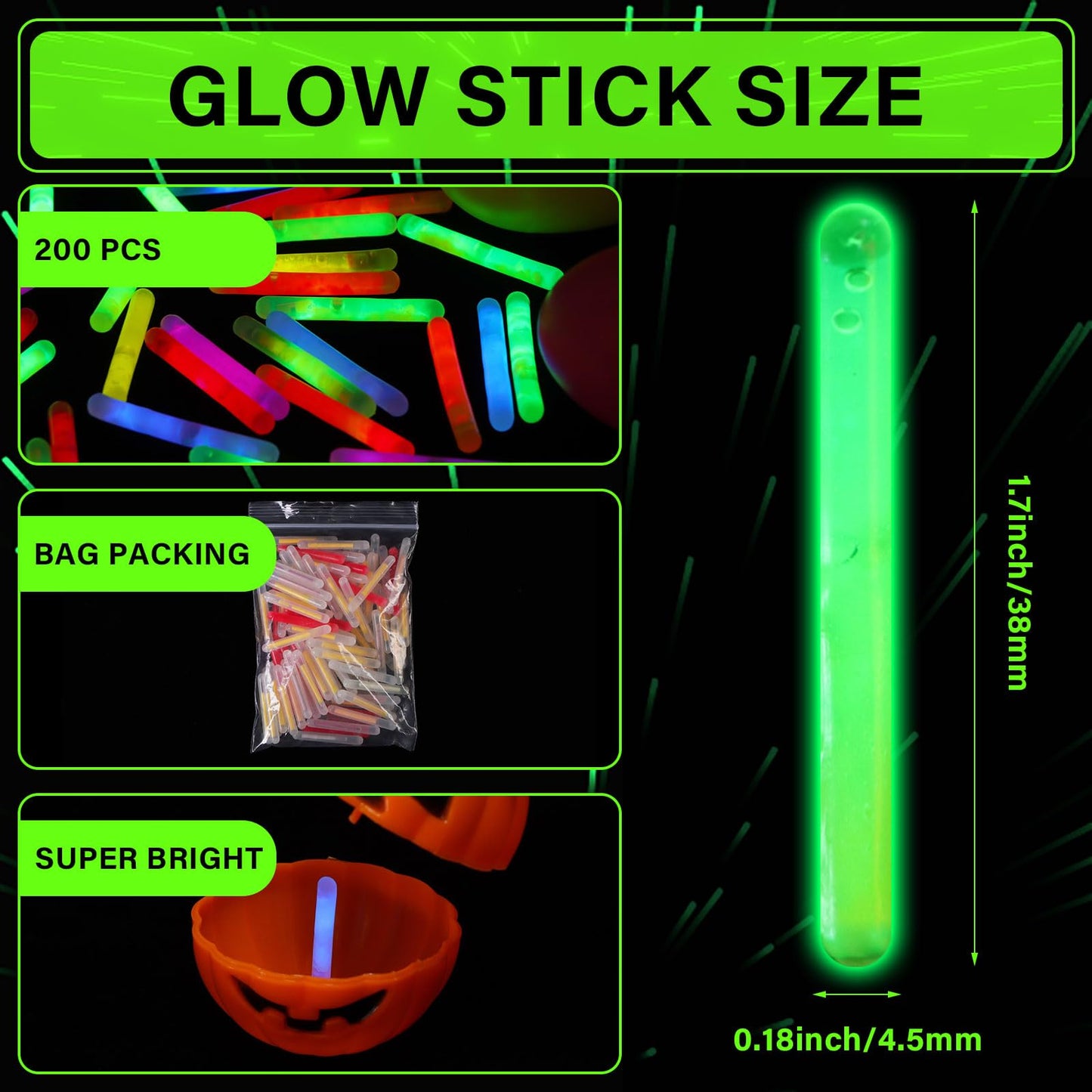 600 Pcs Fishing Glow Sticks Bulk 1.5 Inch Mini Glow Sticks Small Glow in The Dark Bobbers Night Fishing Glow Stick Rod Tip Glow Sticks Underwater Light Stick for Rave Easter Halloween Christmas Decor