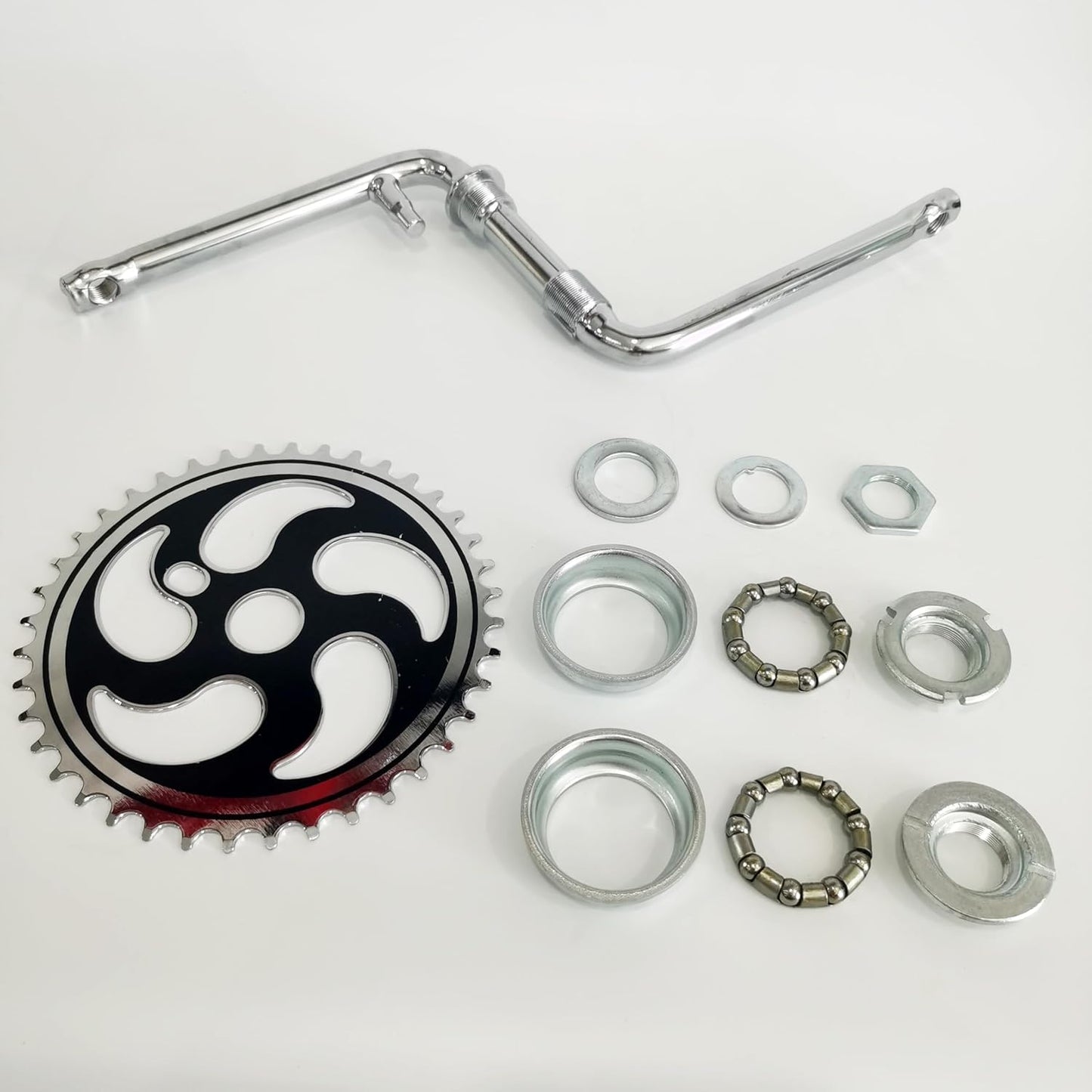 2”Cup Wide Pedal Crank Kit, One-Piece Crank, for 2- Stroke Motor,Gas Motorized Bicycle 48cc/66cc/80cc