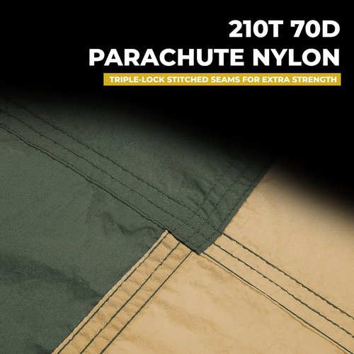 Grand Trunk Double Deluxe Parachute Nylon Hammock - 500lb Capacity Camping Hammock, 10.5x6.5ft, Lightweight & Durable (Cabo)