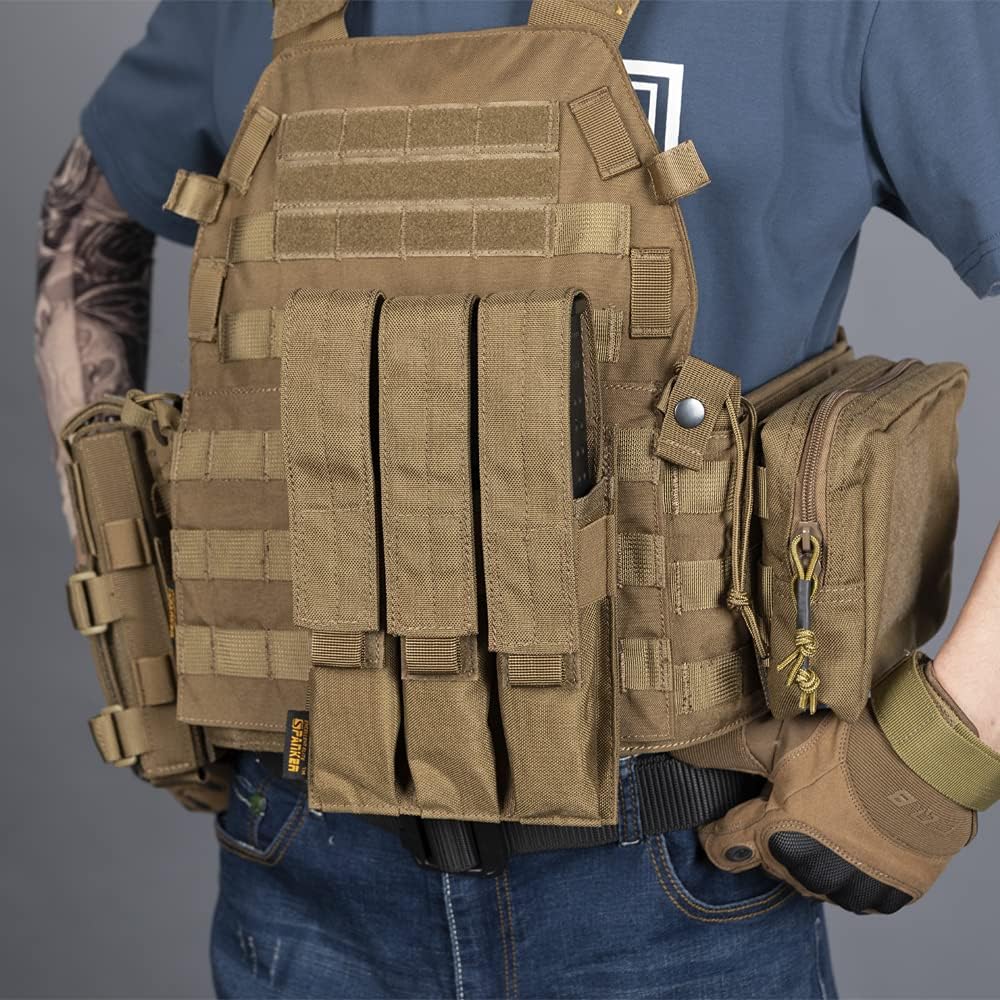 EXCELLENT ELITE SPANKER Open Top Single/Double/Triple Kriss Mag Pouch Tactical Molle MP7 Magazine Pouch