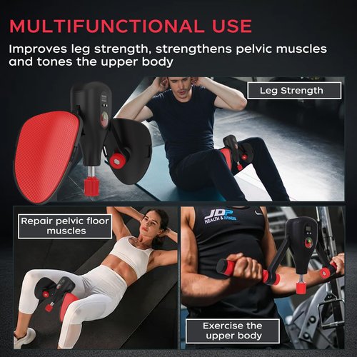 Thigh Master 0-77 lb Adjustable Resistance Inner Thigh Exerciser, Thigh Trainer Pro with Replaceable Handle, Pelvic Floor Trainer Kegel Exerciser Thigh Toner Hip Trainer for Women Men