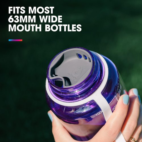 HydraPak Watergate Wide Mouth Splash Guard - BPA & PVC Free - Fits Most Wide Mouth Bottles, Bay Blue
