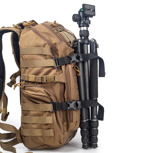 MOLLE Tactical Straps for Tripod, Gear & Backpack | Adjustable Tie Down Straps (7.5-22 Inch)- 2 Pack, Black