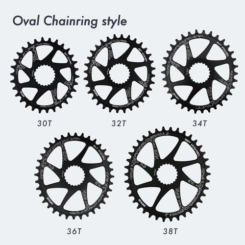 DJC Direct Mount Chainring Round Oval for Shimano M6100 M7100 M8100 M8130 M9100 M9120 MT900 XTR SLX (Oval, 28T)