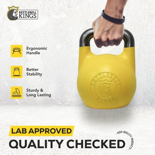 Competition Kettlebells (8-48 KG) with 35mm Handle | Strength Training Weights for Home Gym
