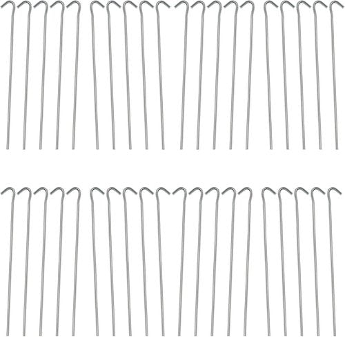 HUJI 20PCS Galvanized Steel Tent Pegs Stakes