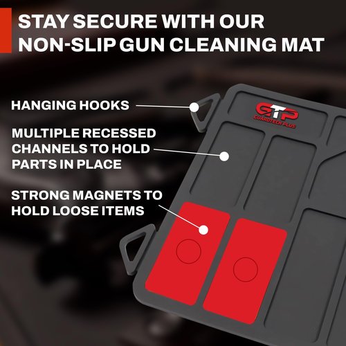 GuardTech Plus Gun Cleaning Mat 36 x 10 Inch – Non-Slip Workbench Mat for Firearms, Rifle and Pistol Cleaning Pad, Durable Magnetic Gunsmith Pad for Gun Maintenance and Repair