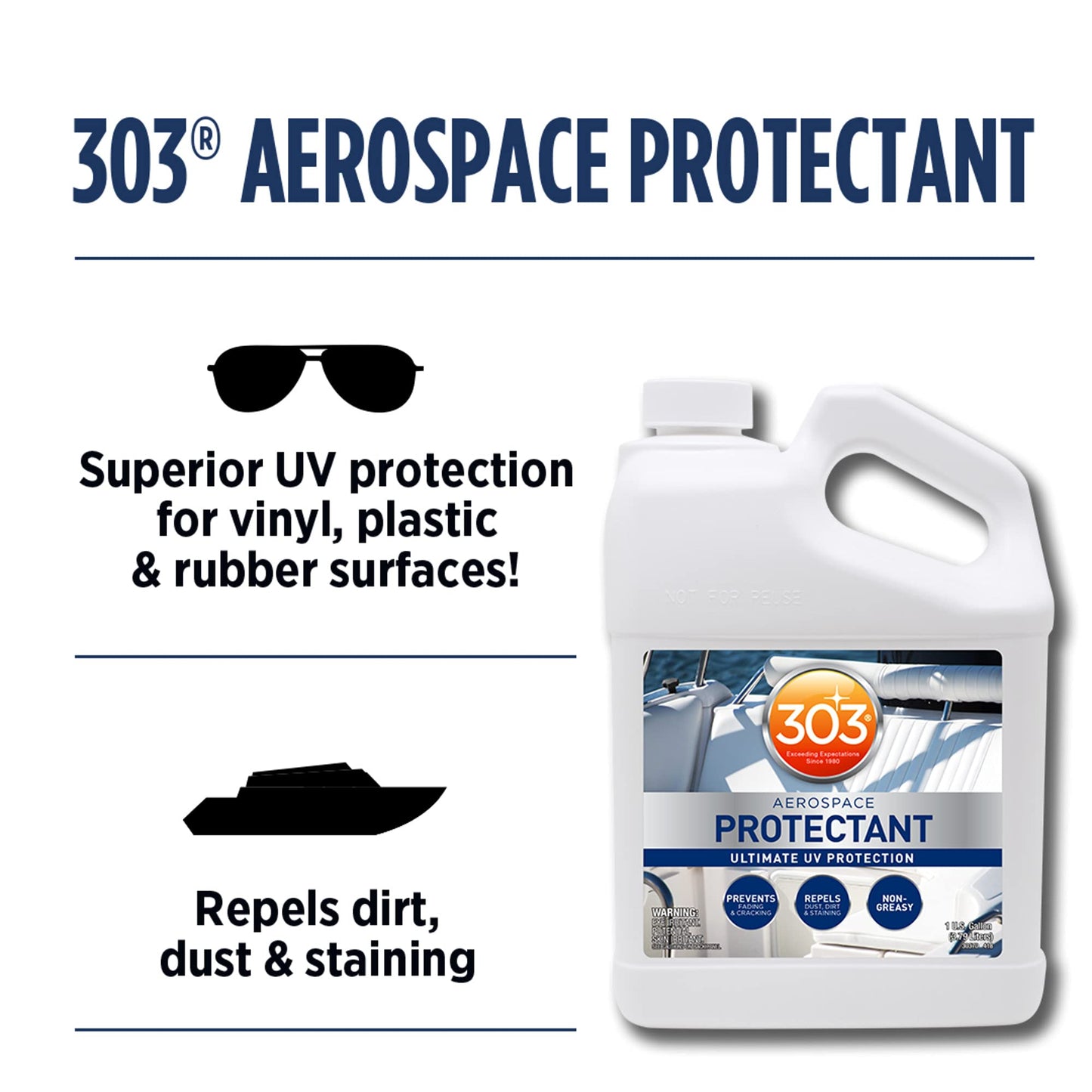 303 Marine Aerospace Protectant for Boat Vinyl, 1 Gallon