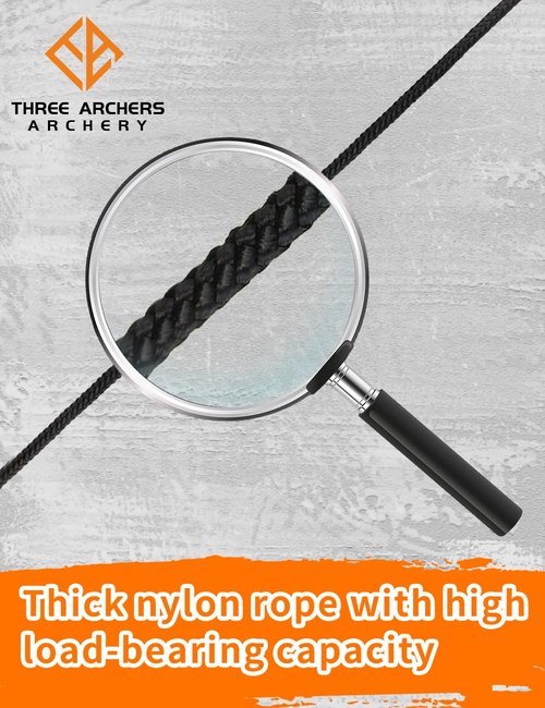 THREE ARCHERS Crossbow Cocking Device T Handle Rope Cocker Crossbow String Puller Tool (Black)
