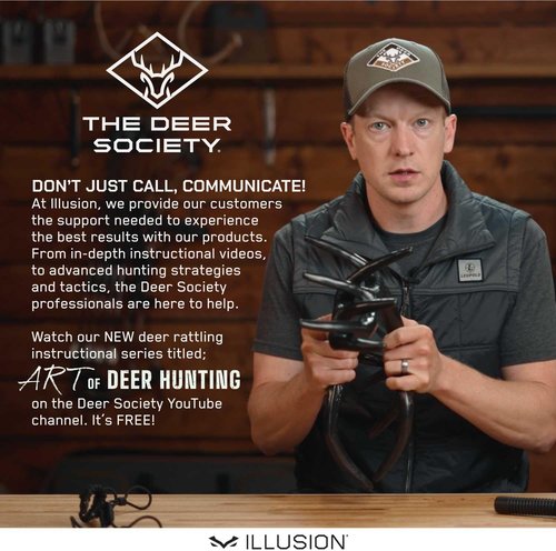 Black Rack Rattling System by Illusion | Rattling Antlers | Rattling Horns | Deer Call | Bone-Core Technology