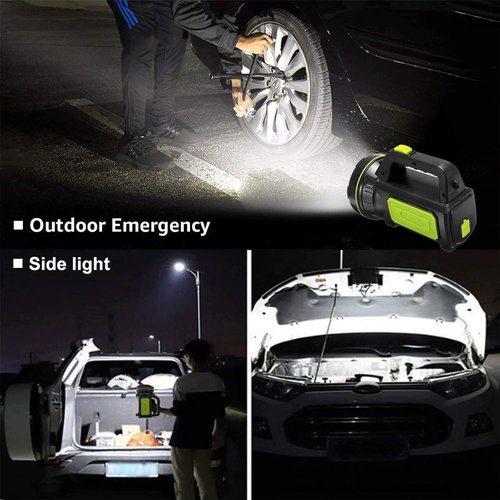 HAASHADA LED Searchlights Handheld Lantern, 13000LM 2 Modes USB Rechargeable LED Flashlights, High Power Outdoors Camping Hunting Lamp, Portable Spotlight Work Light for Indoor Outdoor Emergency