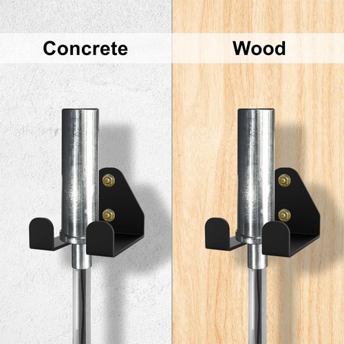 YZZHAJ Olympic Barbell Hanger,Garage Gym Bar Wall Rack,Vertical Barbell Mount Rack,Single Barbell Holder Wall Mount,Space Saving Commercial or Home Gym Accessory,Holds 33mm Bar (1 hook black)